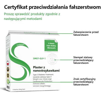 🔥Voilaist® SMGT-GLP-1 Nano Microneedle Patch（Bezbolesny, długotrwały, zwalczający cukrzycę, otyłość i choroby układu krążenia）
