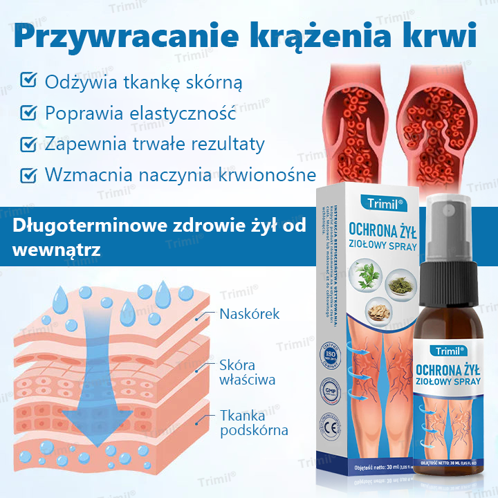 Trimil® Ziołowy Spray na Ochronę Żył -❤️ Klinicznie udowodniono, że eliminuje żylaki w zaledwie 7 dni!