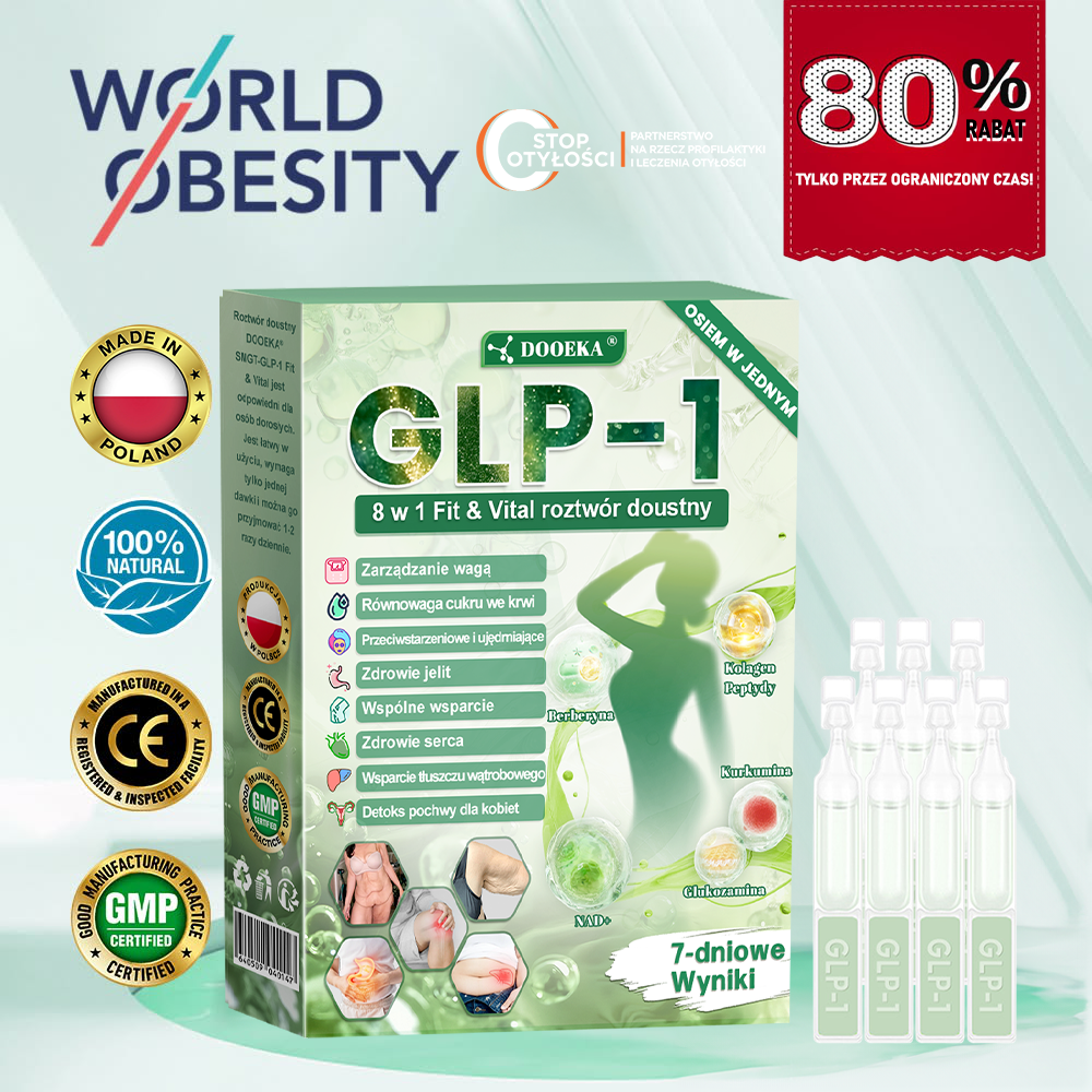 𝑫𝑶𝑶𝑬𝑲𝑨® GLP-1 8 w 1 Fit & Vital roztwór doustny – 🌿 Raz dziennie, widoczne zmiany w ciągu 7 dni / W przypadku otyłości, zdrowia serca i układu krążenia, cukrzycy, bezdechu sennego, zdrowia jelit, problemów ze stawami i wielu innych