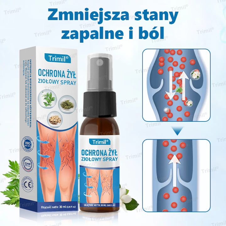 Trimil® Ziołowy Spray na Ochronę Żył -❤️ Klinicznie udowodniono, że eliminuje żylaki w zaledwie 7 dni!